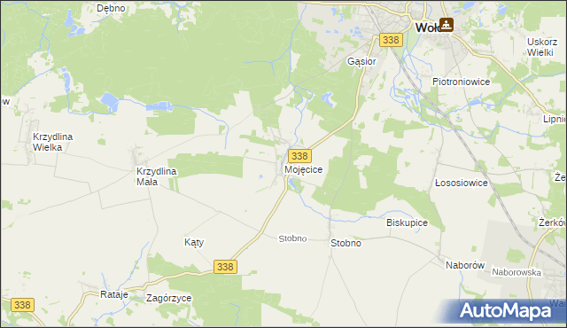 mapa Mojęcice, Mojęcice na mapie Targeo