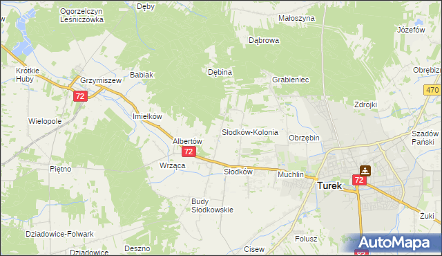 mapa Słodków-Kolonia, Słodków-Kolonia na mapie Targeo