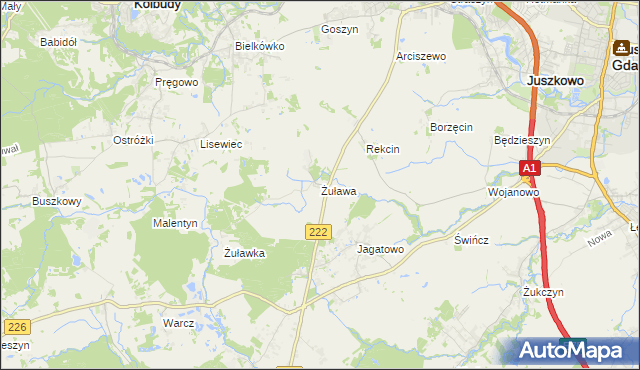 mapa Żuława, Żuława na mapie Targeo