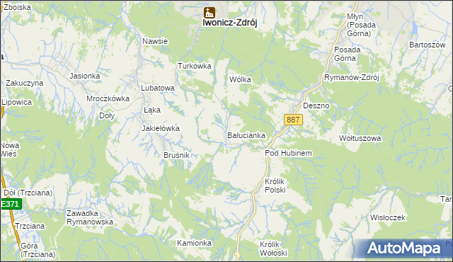 mapa Bałucianka, Bałucianka na mapie Targeo