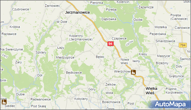 mapa Bębło, Bębło na mapie Targeo