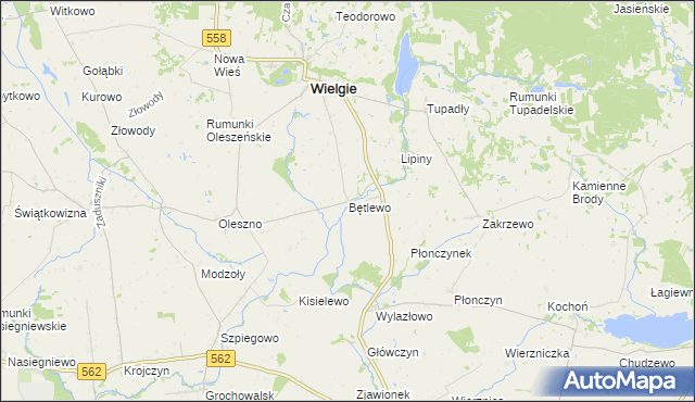 mapa Bętlewo, Bętlewo na mapie Targeo
