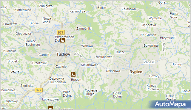 mapa Bistuszowa, Bistuszowa na mapie Targeo