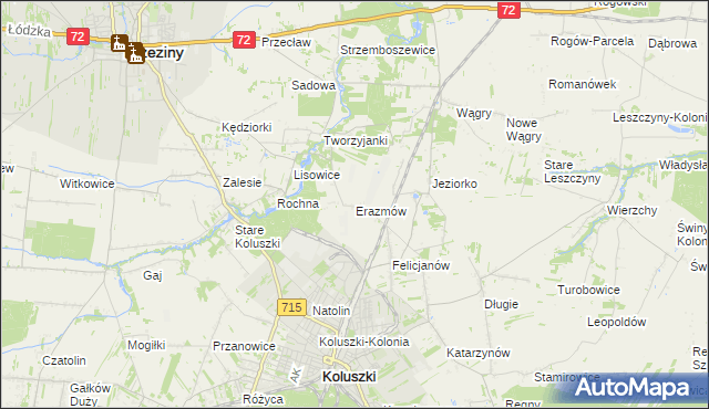 mapa Erazmów, Erazmów na mapie Targeo