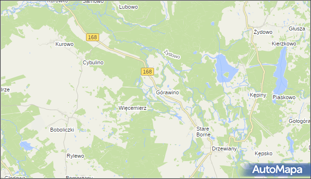 mapa Górawino, Górawino na mapie Targeo