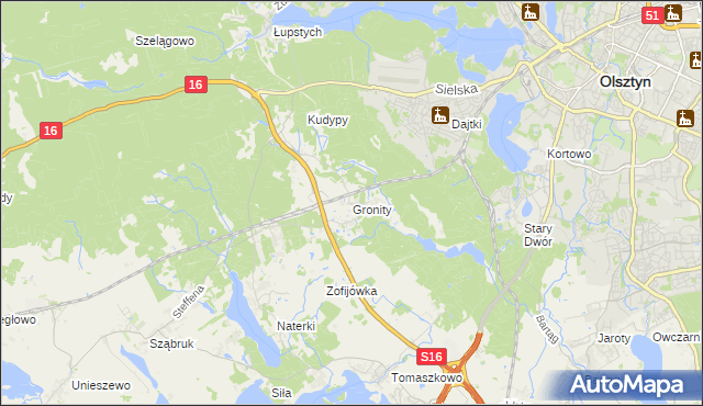 mapa Gronity, Gronity na mapie Targeo