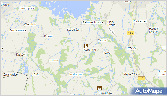 mapa Koperniki, Koperniki na mapie Targeo