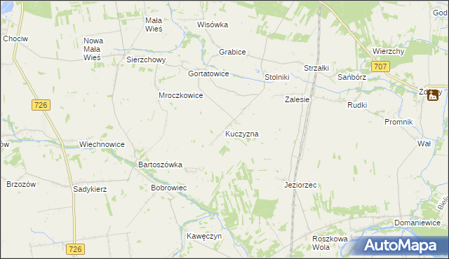 mapa Kuczyzna, Kuczyzna na mapie Targeo