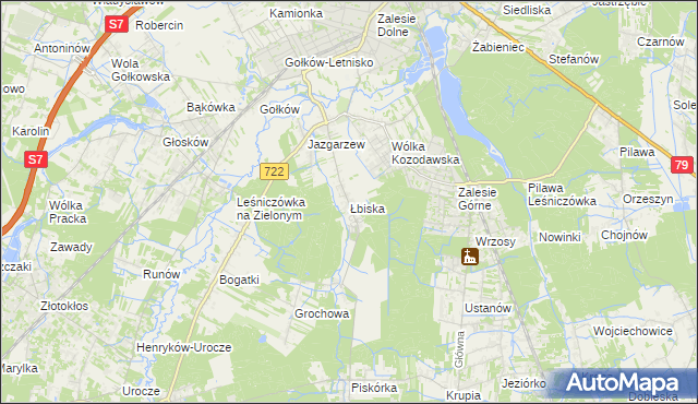 mapa Łbiska, Łbiska na mapie Targeo