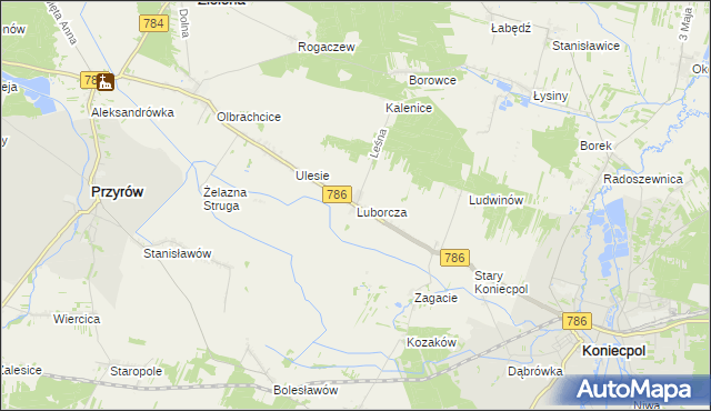 mapa Luborcza, Luborcza na mapie Targeo