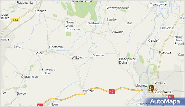 mapa Mionów, Mionów na mapie Targeo