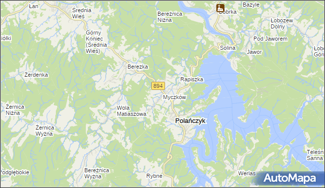 mapa Myczków, Myczków na mapie Targeo