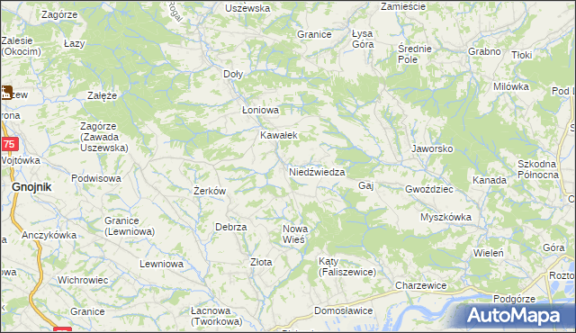 mapa Niedźwiedza, Niedźwiedza na mapie Targeo