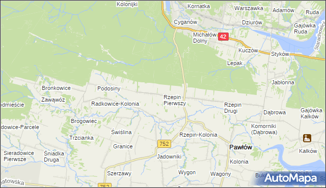 mapa Rzepin Pierwszy, Rzepin Pierwszy na mapie Targeo
