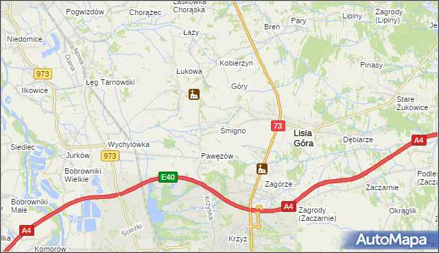 mapa Śmigno, Śmigno na mapie Targeo
