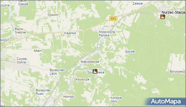mapa Sycze, Sycze na mapie Targeo