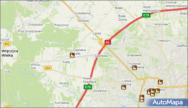 mapa Szarlejka, Szarlejka na mapie Targeo
