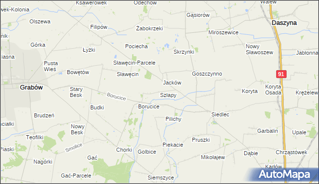 mapa Szłapy, Szłapy na mapie Targeo