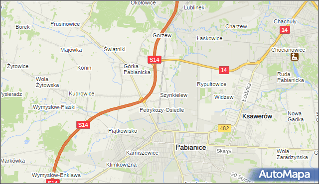 mapa Szynkielew, Szynkielew na mapie Targeo