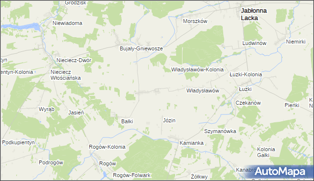 mapa Wierzbice-Guzy, Wierzbice-Guzy na mapie Targeo