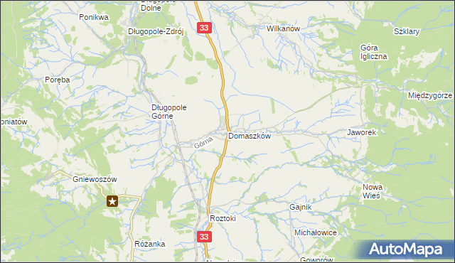 mapa Domaszków gmina Międzylesie, Domaszków gmina Międzylesie na mapie Targeo