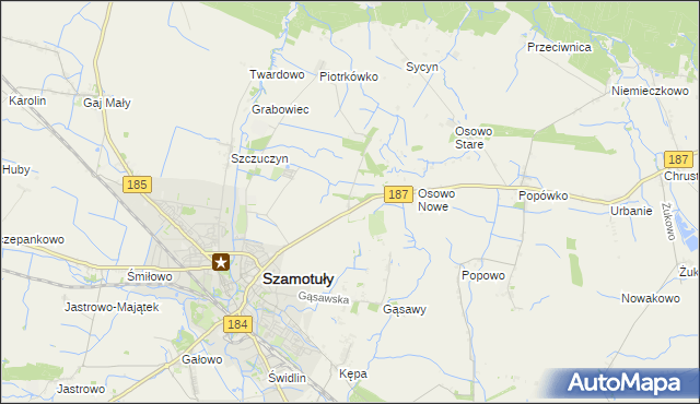 mapa Ludwikowo gmina Szamotuły, Ludwikowo gmina Szamotuły na mapie Targeo