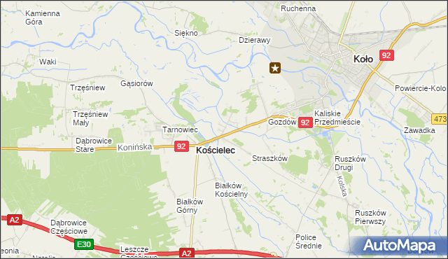 mapa Mariampol gmina Kościelec, Mariampol gmina Kościelec na mapie Targeo