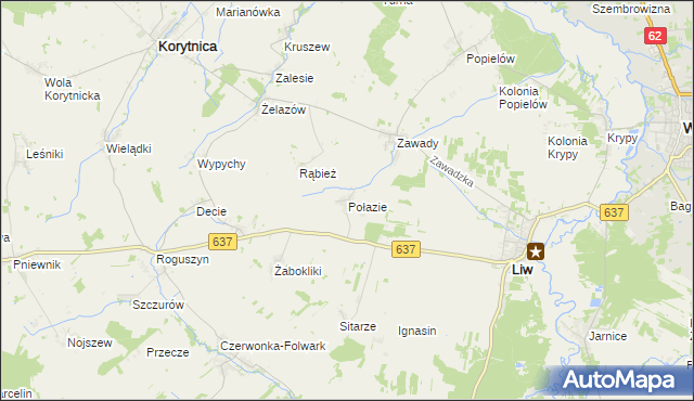 mapa Połazie, Połazie na mapie Targeo