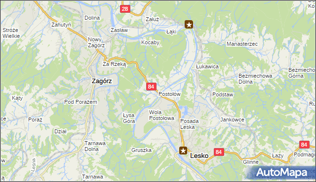 mapa Postołów, Postołów na mapie Targeo
