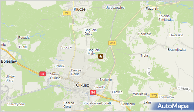 mapa Rabsztyn, Rabsztyn na mapie Targeo