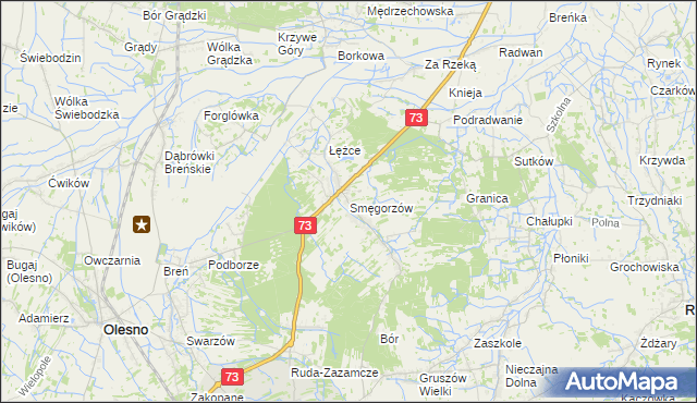 mapa Smęgorzów, Smęgorzów na mapie Targeo