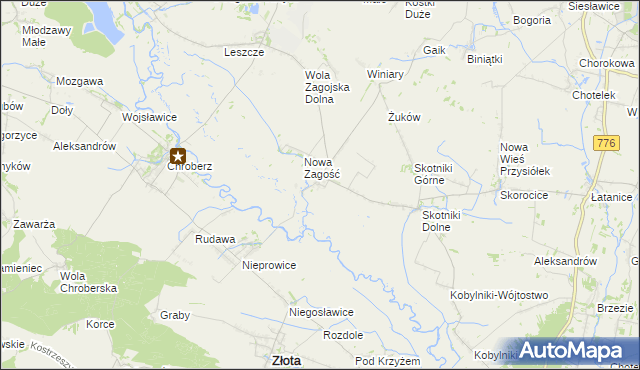 mapa Stara Zagość, Stara Zagość na mapie Targeo