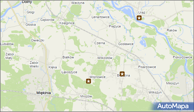 mapa Wilkostów, Wilkostów na mapie Targeo