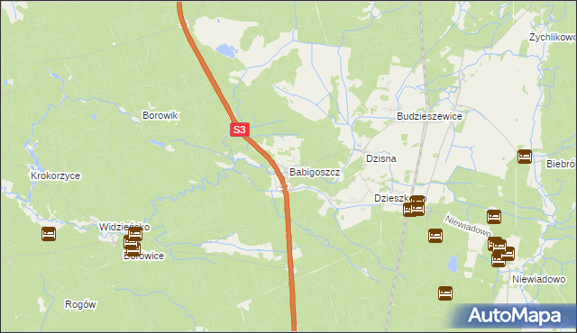 mapa Babigoszcz, Babigoszcz na mapie Targeo