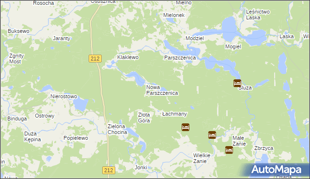 mapa Boryń gmina Konarzyny, Boryń gmina Konarzyny na mapie Targeo