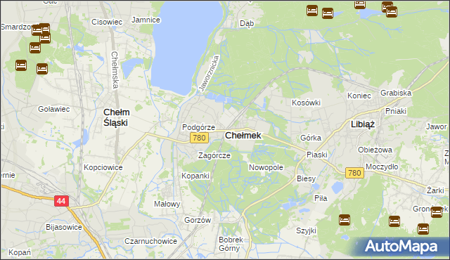 mapa Chełmek powiat oświęcimski, Chełmek powiat oświęcimski na mapie Targeo