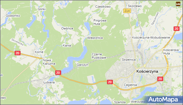mapa Czarne Pustkowie, Czarne Pustkowie na mapie Targeo