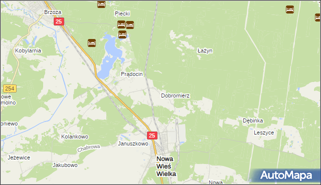 mapa Dobromierz gmina Nowa Wieś Wielka, Dobromierz gmina Nowa Wieś Wielka na mapie Targeo
