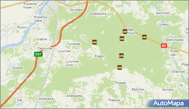 mapa Fidest, Fidest na mapie Targeo