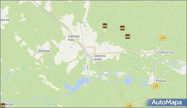 mapa Gądków Wielki, Gądków Wielki na mapie Targeo