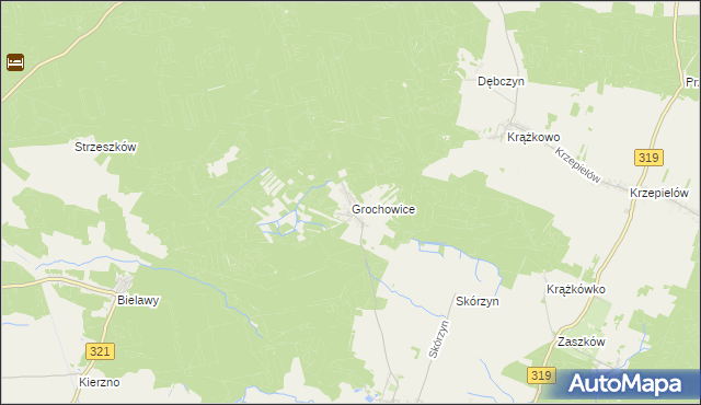 mapa Grochowice, Grochowice na mapie Targeo