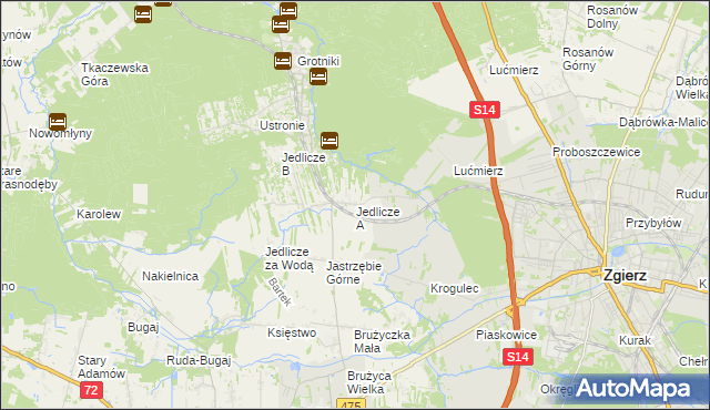 mapa Jedlicze A, Jedlicze A na mapie Targeo