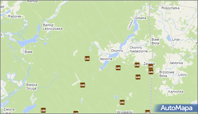 mapa Jeziorna gmina Śliwice, Jeziorna gmina Śliwice na mapie Targeo