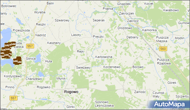 mapa Karbowizna, Karbowizna na mapie Targeo