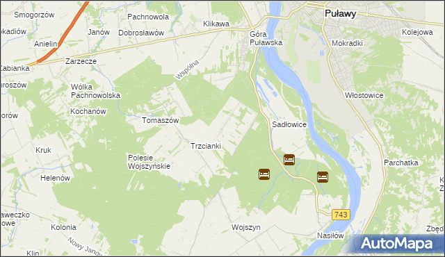 mapa Kolonia Góra Puławska, Kolonia Góra Puławska na mapie Targeo