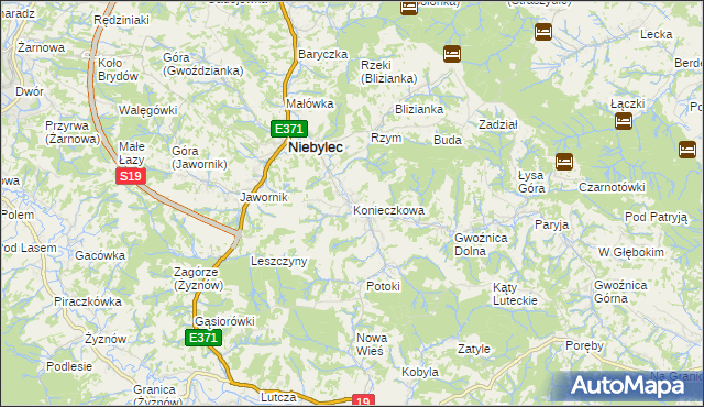 mapa Konieczkowa, Konieczkowa na mapie Targeo