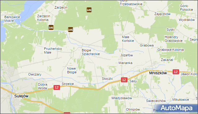 mapa Konstantynów gmina Mniszków, Konstantynów gmina Mniszków na mapie Targeo
