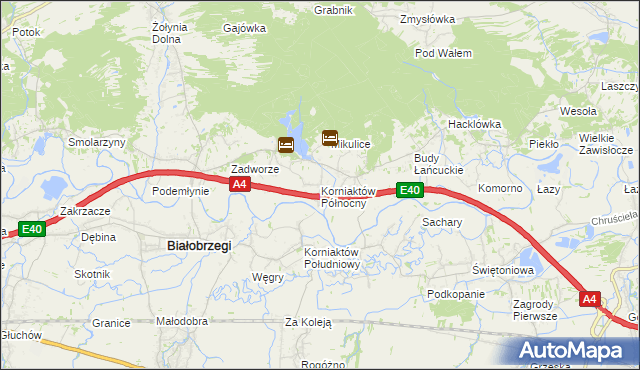 mapa Korniaktów Północny, Korniaktów Północny na mapie Targeo