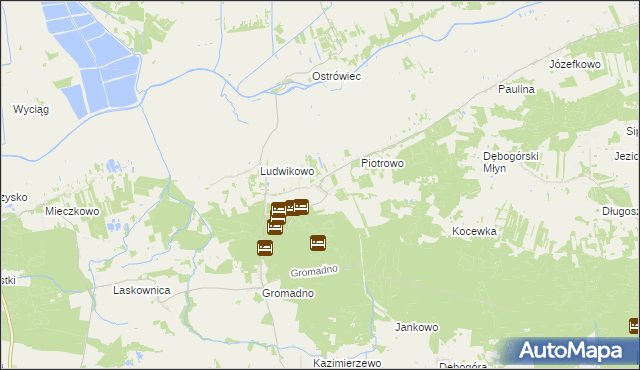 mapa Kowalewko gmina Kcynia, Kowalewko gmina Kcynia na mapie Targeo