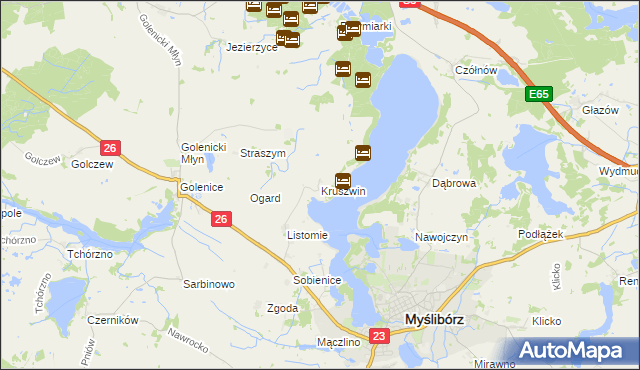 mapa Kruszwin, Kruszwin na mapie Targeo